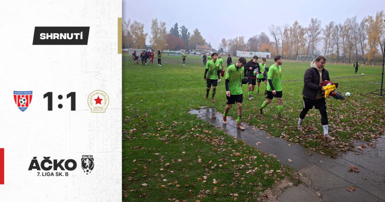 Áčko remizovalo v Městci Králové 1:1 v těžkých podmínkách